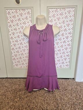 Mossimo Supply Co. Purple Sleeveless Tie-Front Blouse Size S